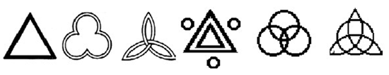 Три круга что означает. Символ Святой Троицы триединства. Талисман христианский символ Троицы. Символ Святой Троицы христианство. Треугольник символ.